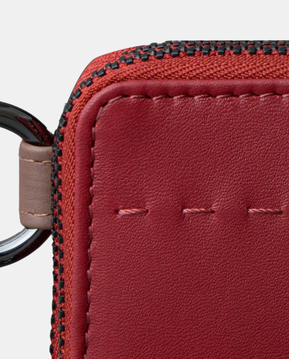 Porta-Moedas em Pele Vermelho-6