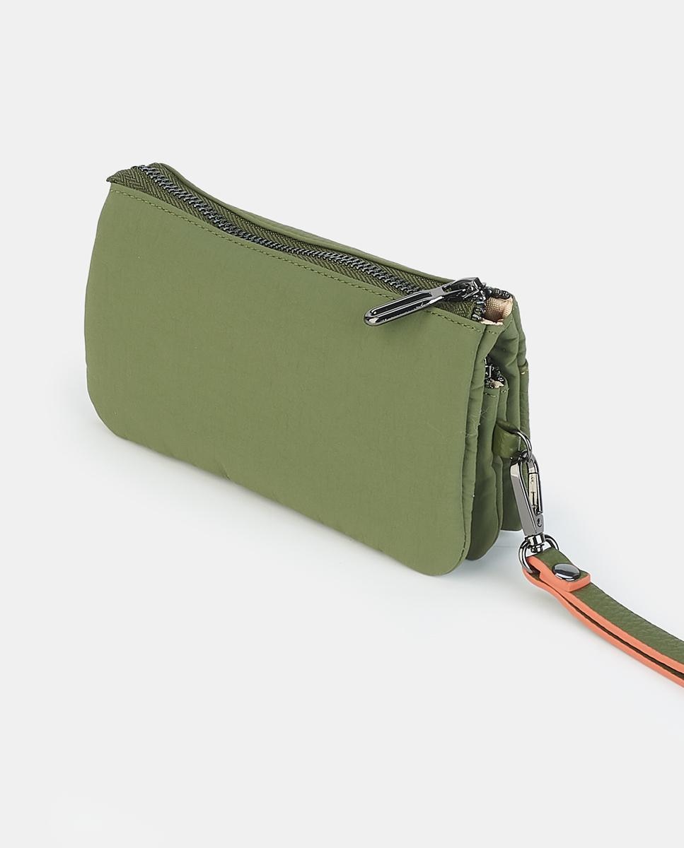 Mala Pouch com Fecho de Correr Verde-militar-2