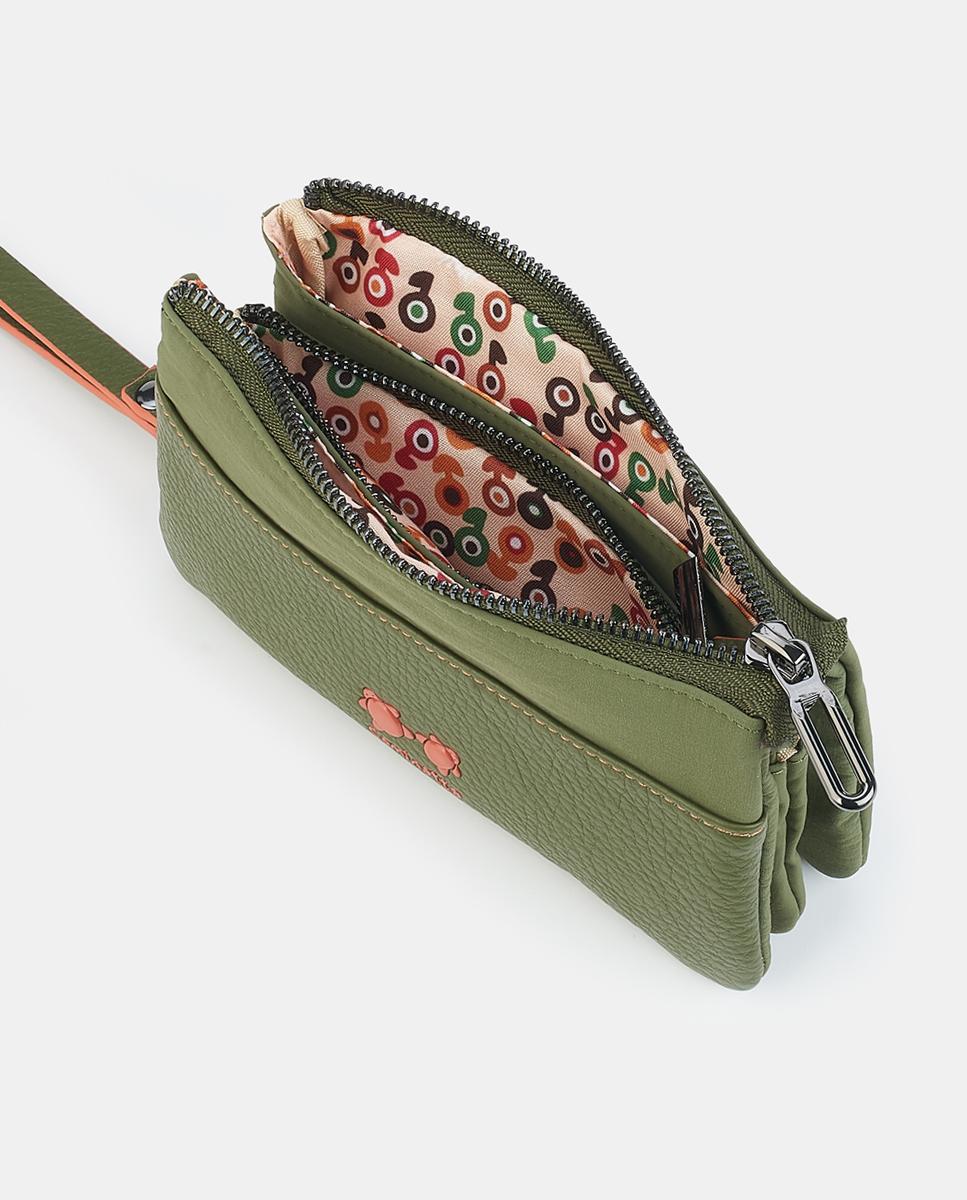 Mala Pouch com Fecho de Correr Verde-militar-3