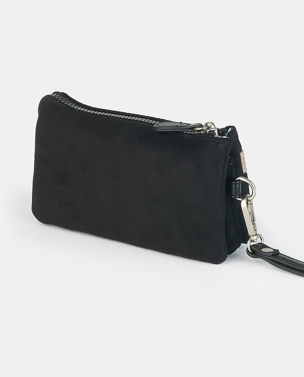 Mala Pouch com Fecho de Correr Preto-2