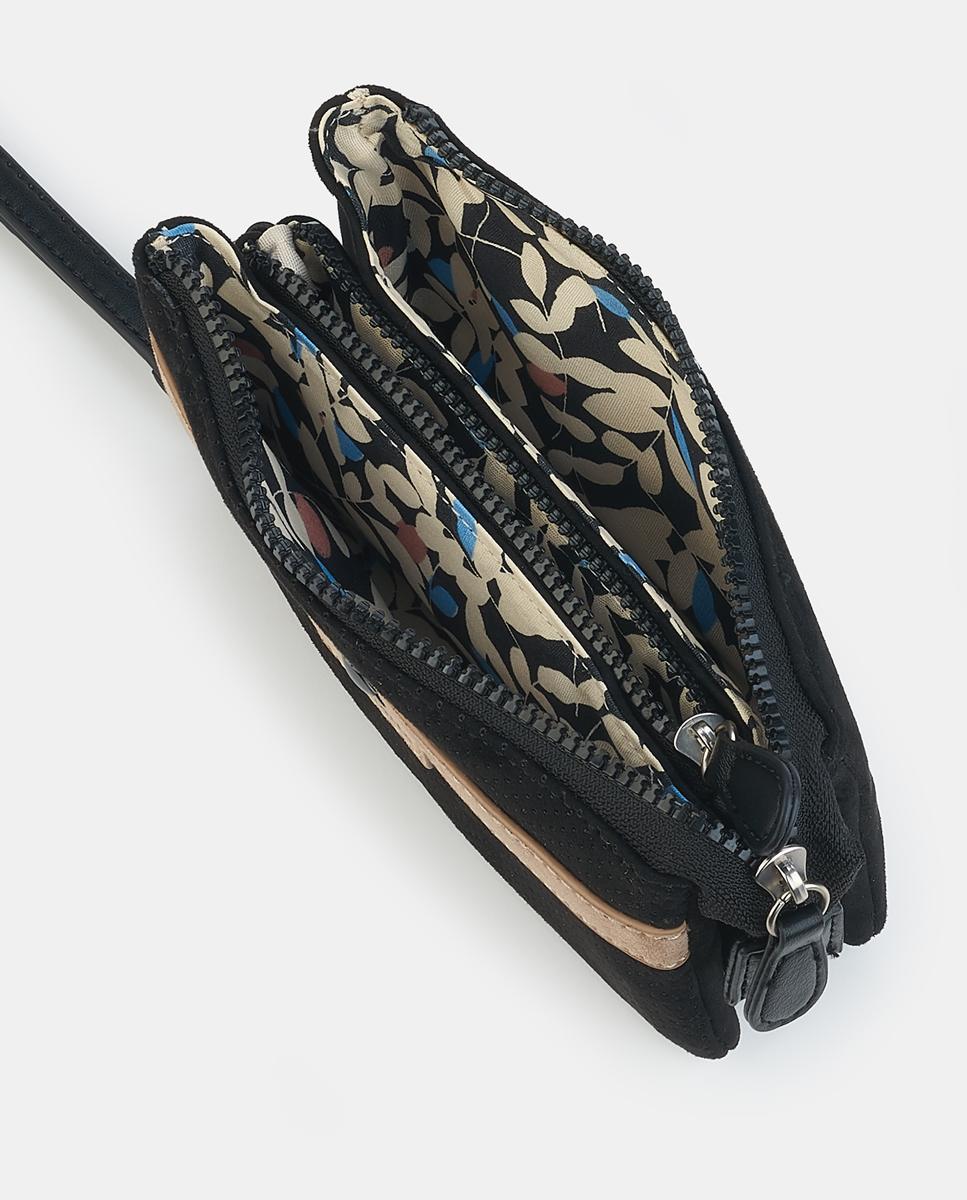 Mala Pouch com Fecho de Correr Preto-3