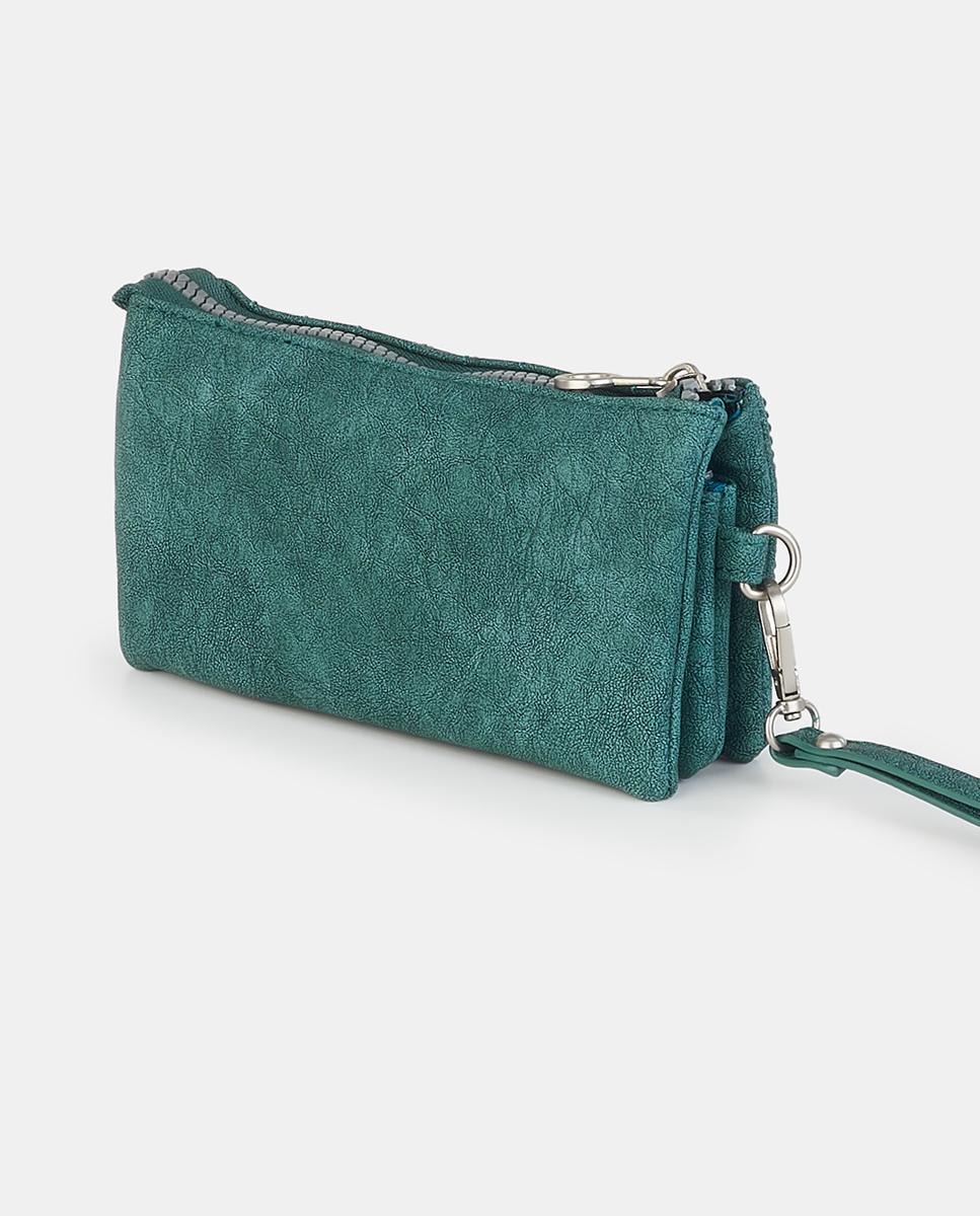 Mala Pouch com Fecho de Correr Azul-2