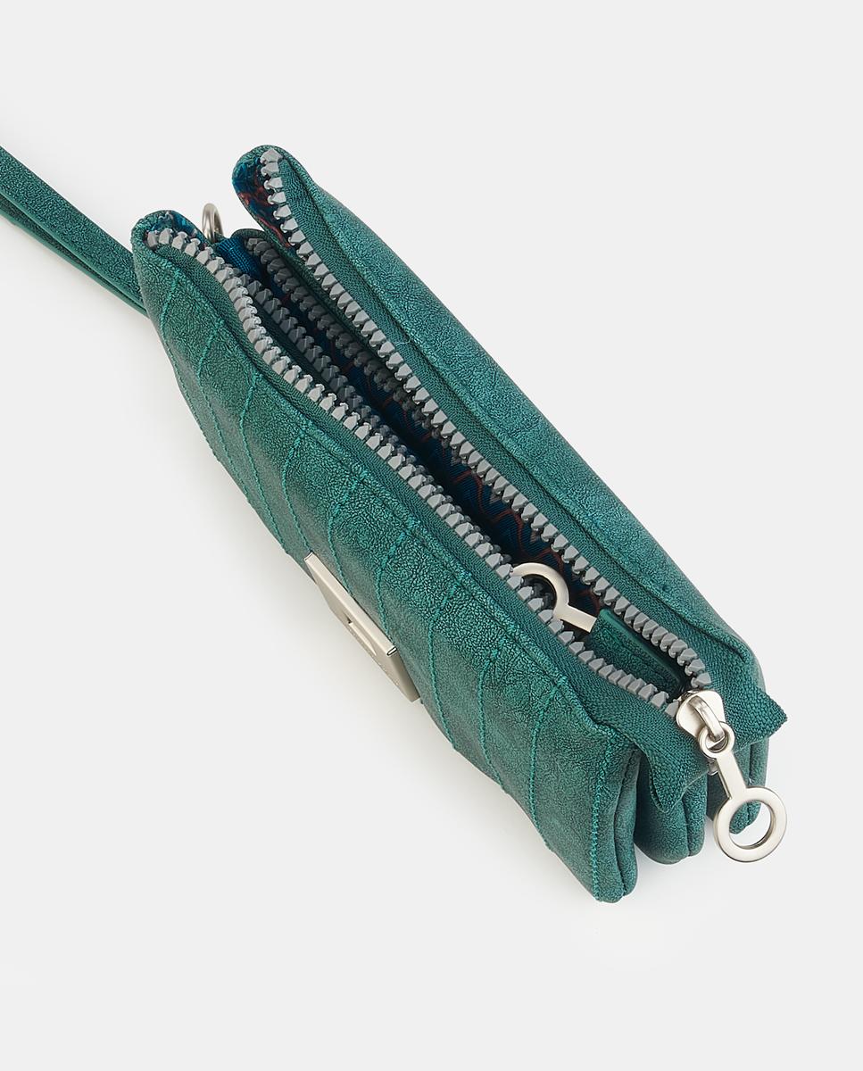 Mala Pouch com Fecho de Correr Azul-3