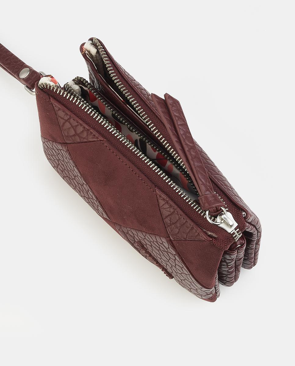 Mala Pouch com Fecho de Correr Vermelho/Grená-3