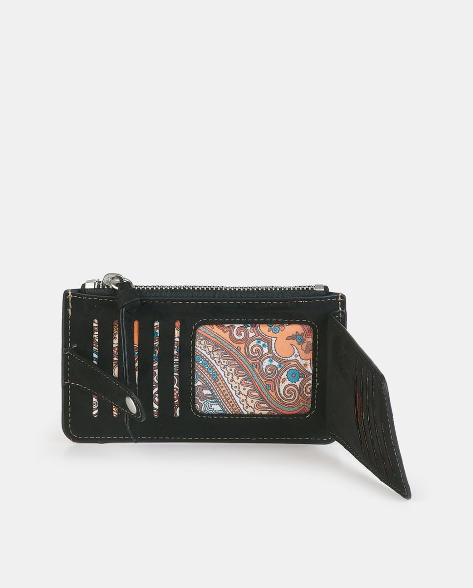 Monedero-tarjetero con cremallera - Caminatta - Negro Negro-3