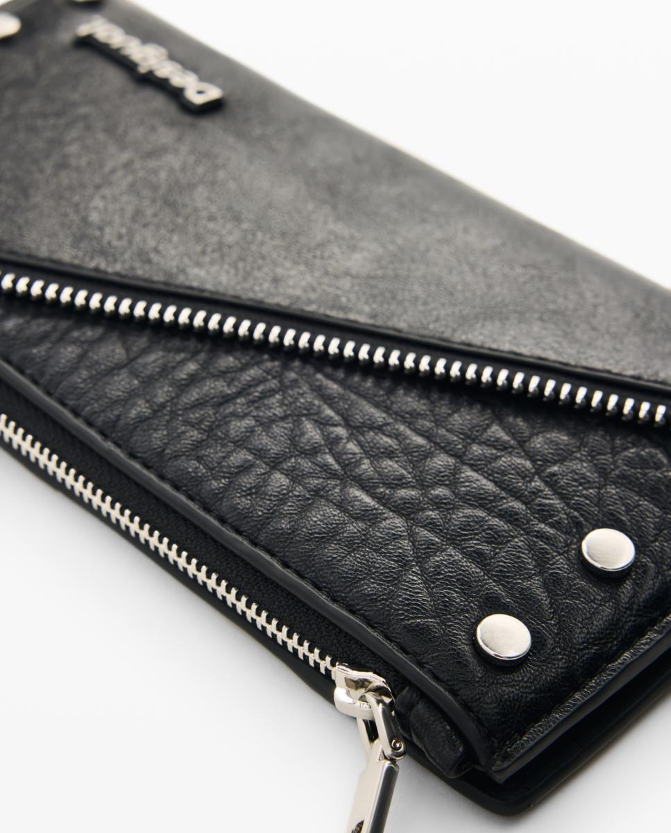 Monedero Cremalleras Grande - Desigual - Negro Negro-2