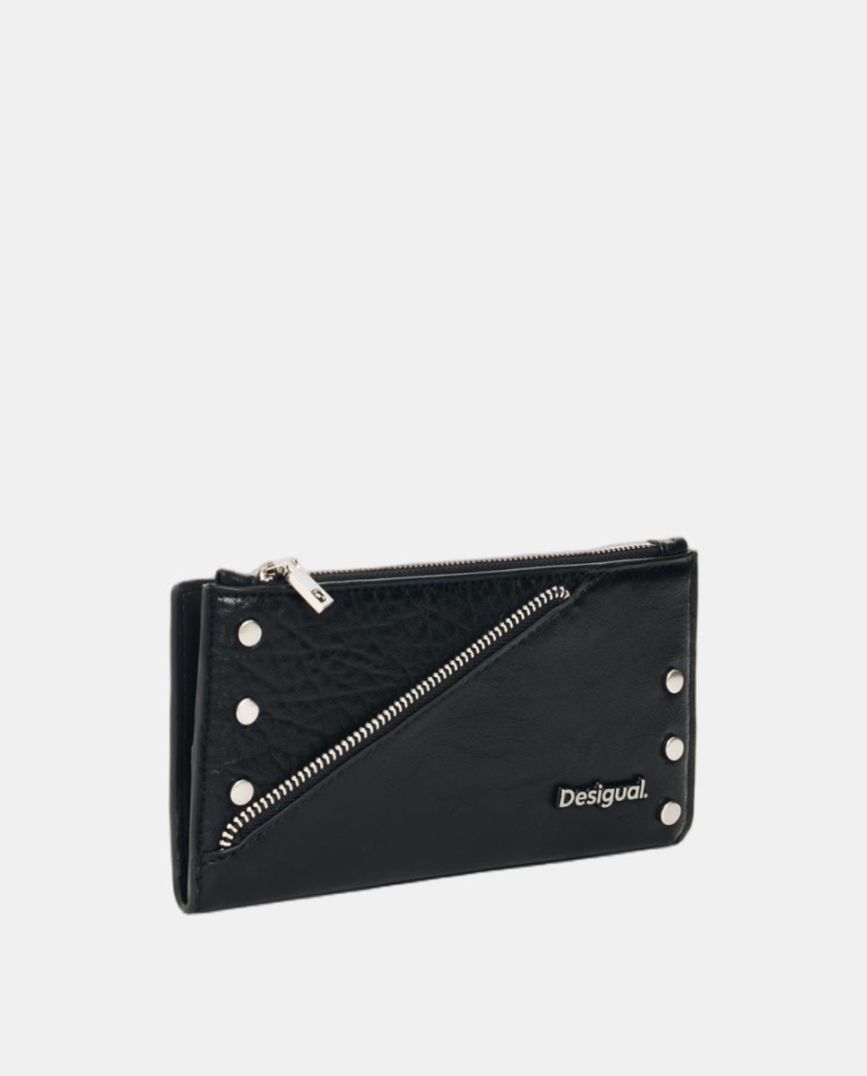 Monedero Cremalleras Grande - Desigual - Negro Negro-3