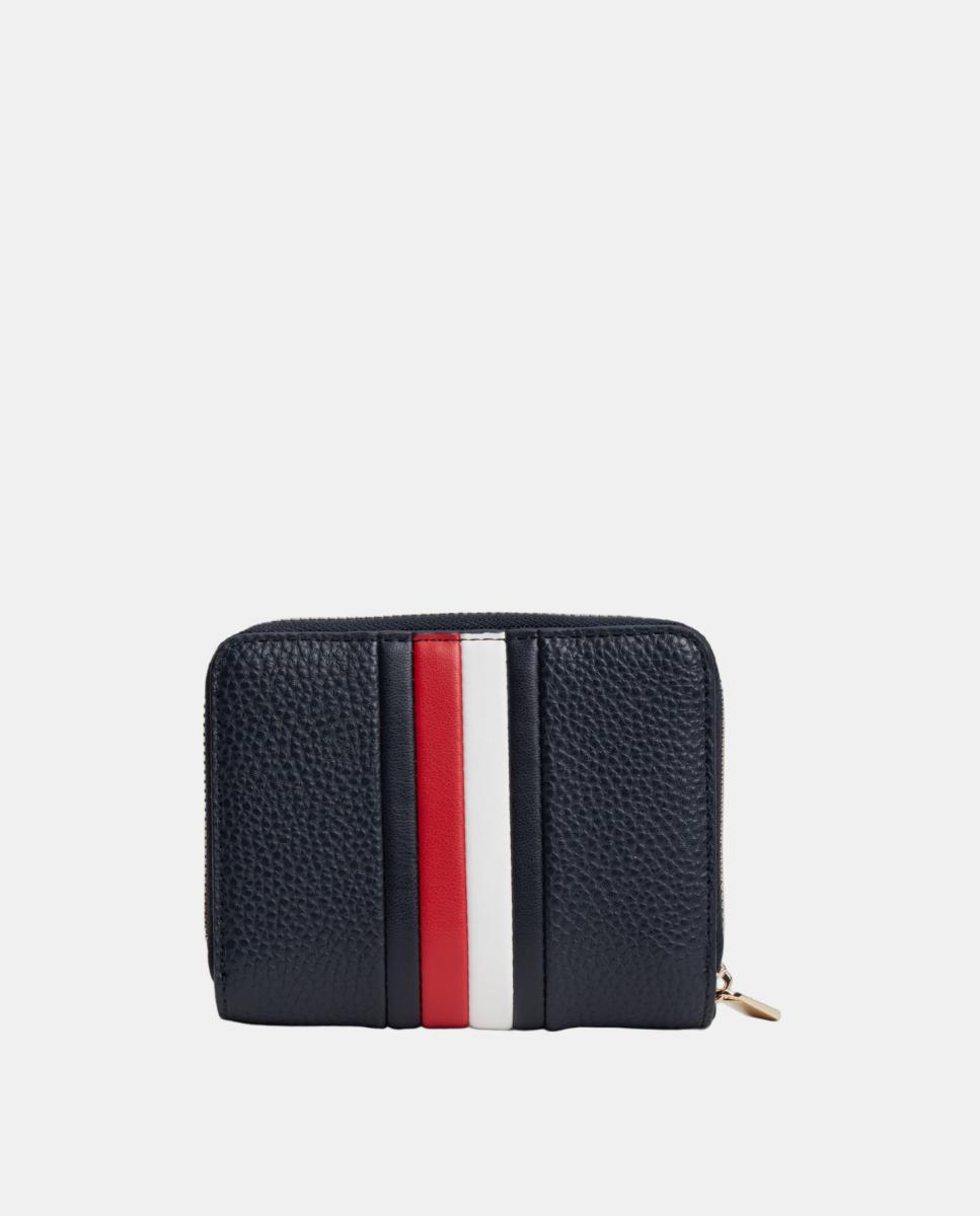 Cartera mediana de mujer en color azul marino con detalle corporativo - Tommy Hilfiger - Marrón claro Marrón claro-2