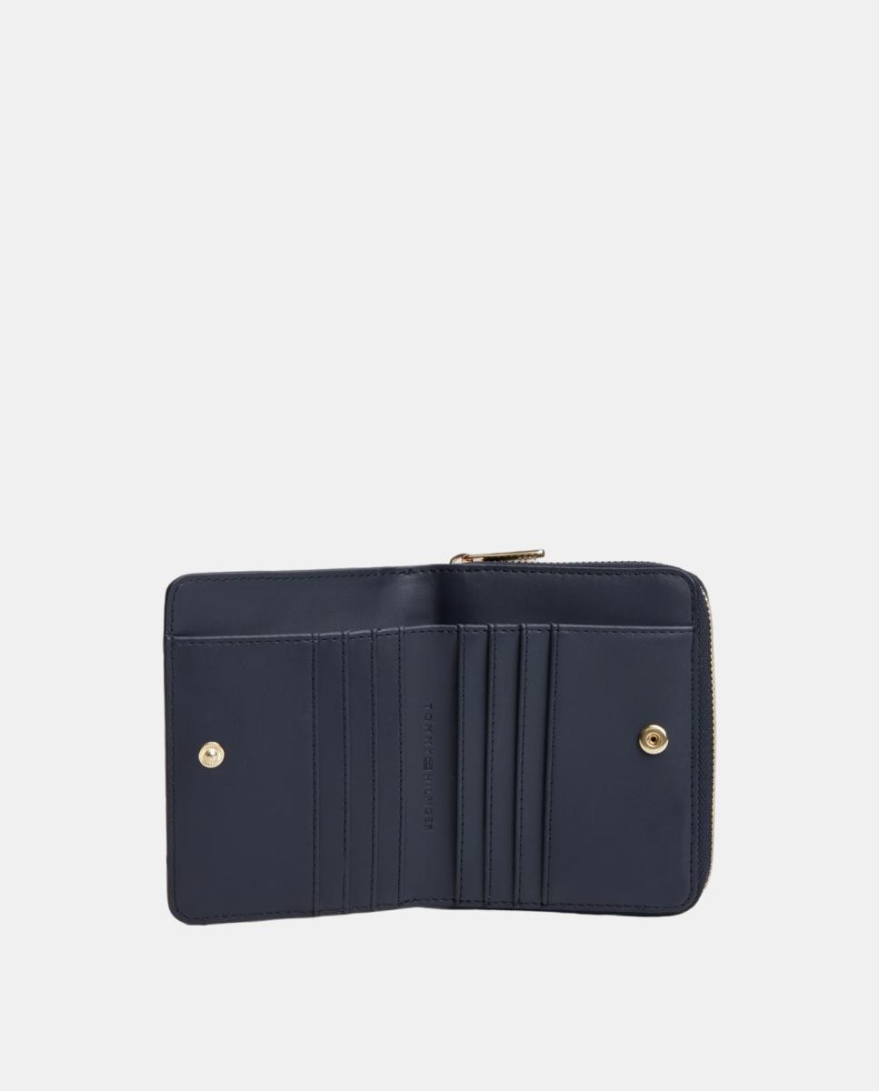 Cartera mediana de mujer en color azul marino con detalle corporativo - Tommy Hilfiger - Marrón claro Marrón claro-3