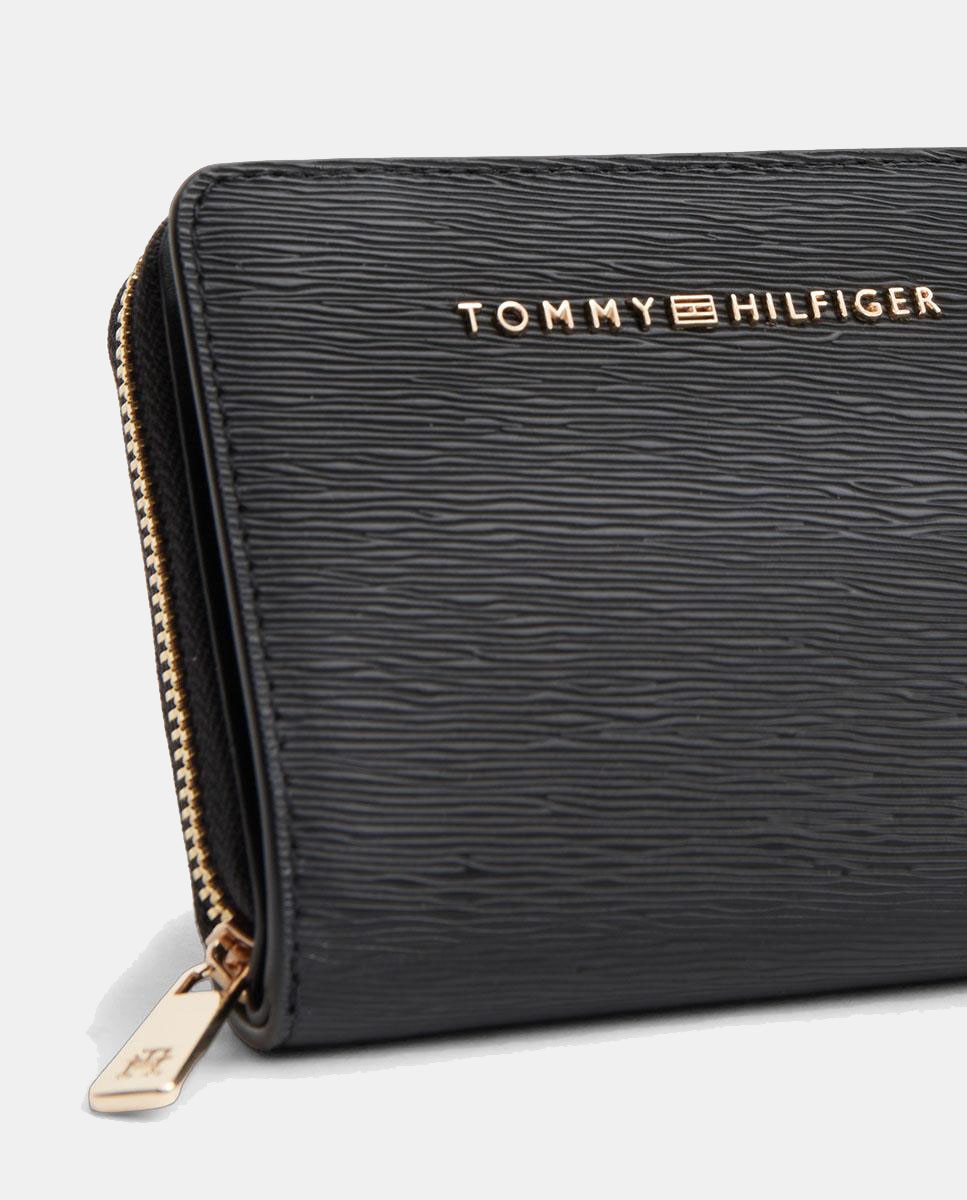 Cartera mediana de mujer en color - Tommy Hilfiger - Negro Negro-4