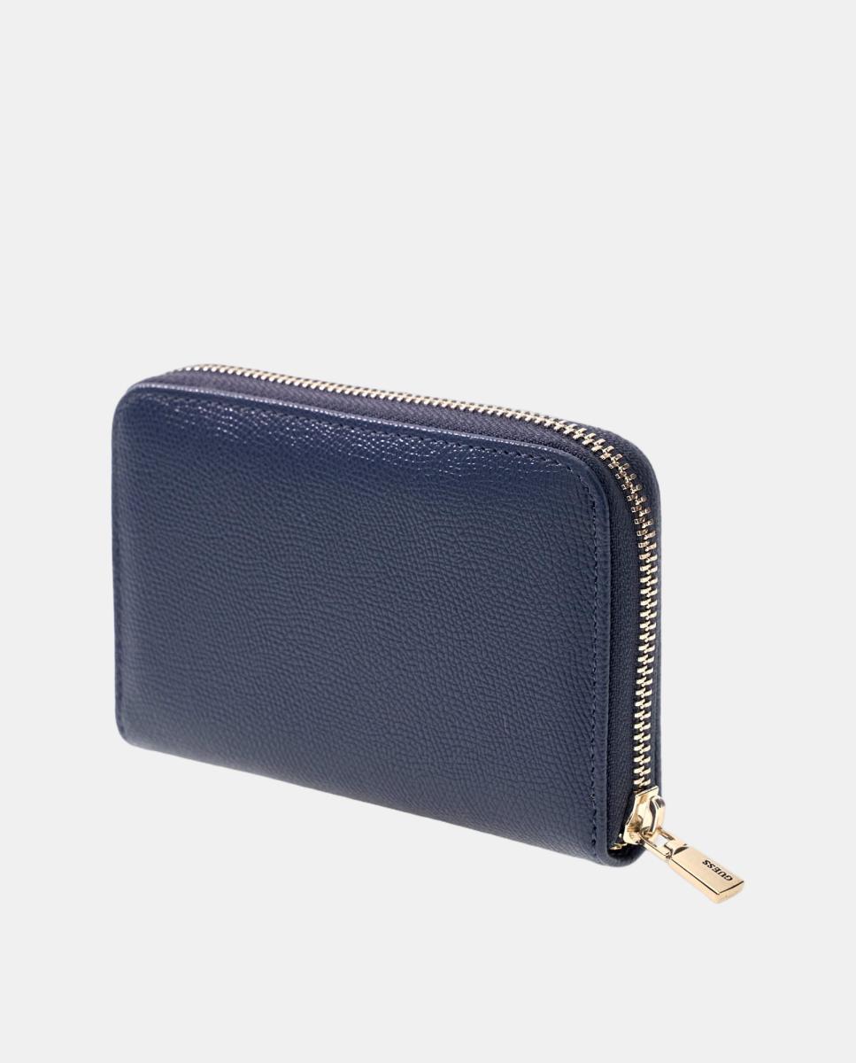 Porta-Moedas Amorette Compacto com Fecho de Correr Azul-escuro-2