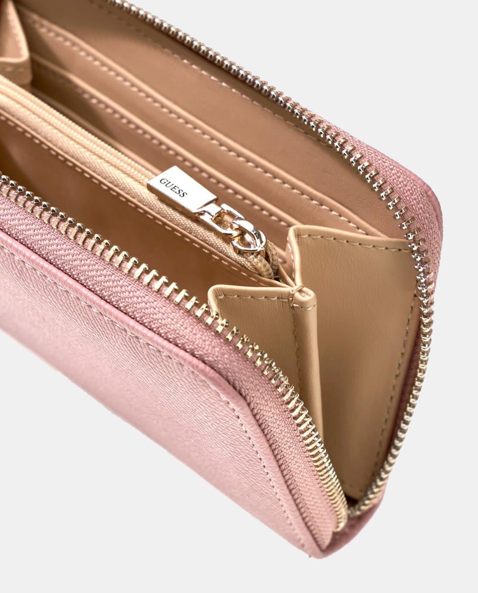 Porta-Moedas Amorette Compacto com Fecho de Correr Rosa-2