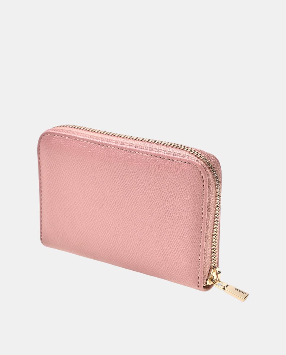 Porta-Moedas Amorette Compacto com Fecho de Correr Rosa-4