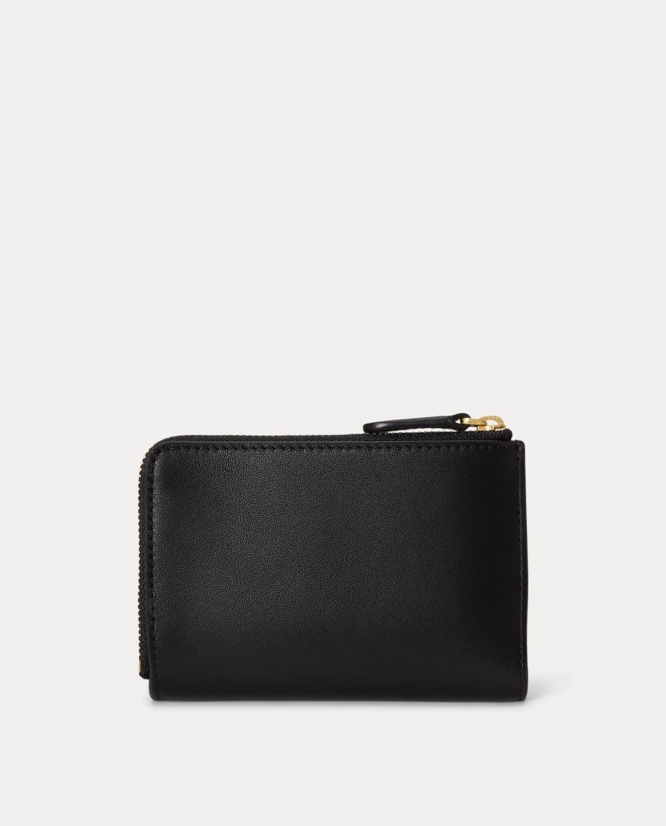 Cartera pequeña de piel. - Lauren Ralph Lauren - Negro Negro-2