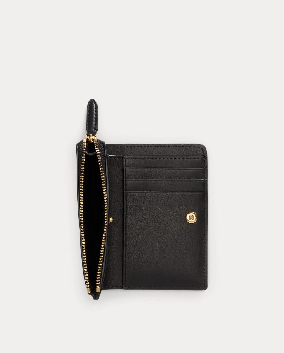 Cartera pequeña de piel. - Lauren Ralph Lauren - Negro Negro-3