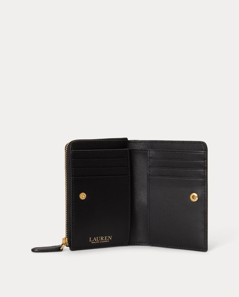 Cartera pequeña de piel. - Lauren Ralph Lauren - Negro Negro-4
