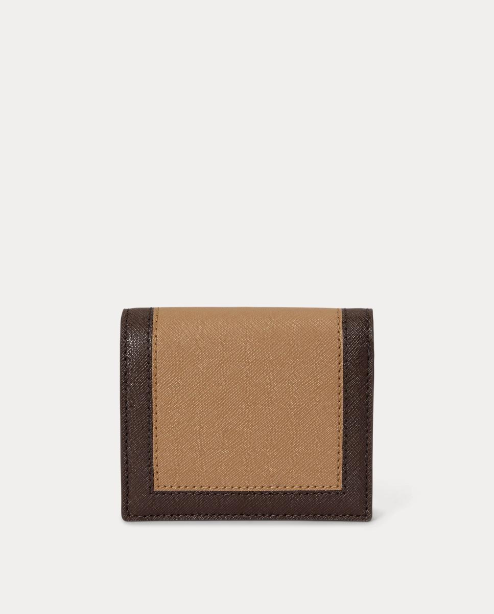 Cartera compacta de piel. - Lauren Ralph Lauren - Marrón Marrón-2