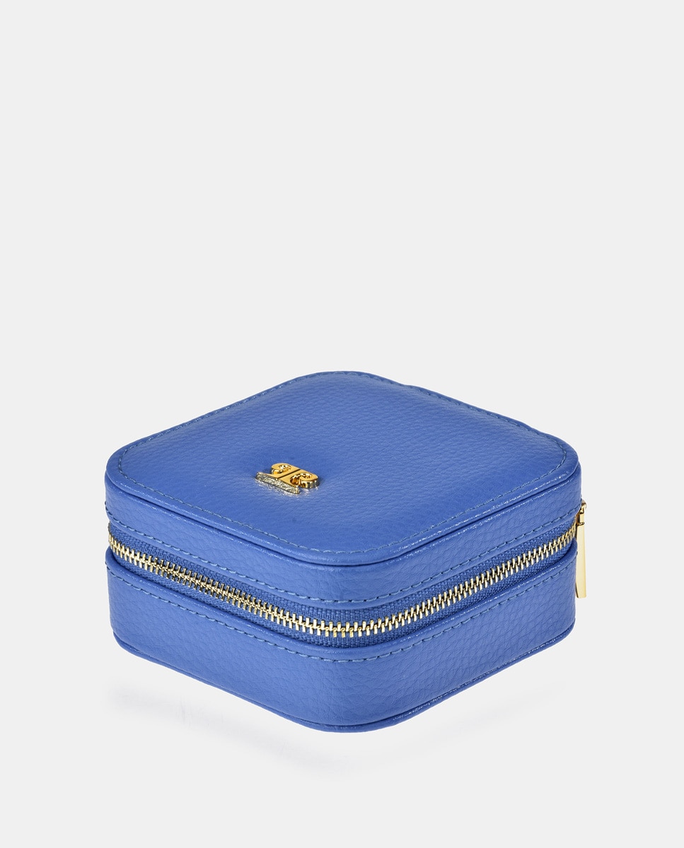 Imagen 1 de Joyero mujer cuadrado en piel color ocean - Pierre Cardin - Azul Azul