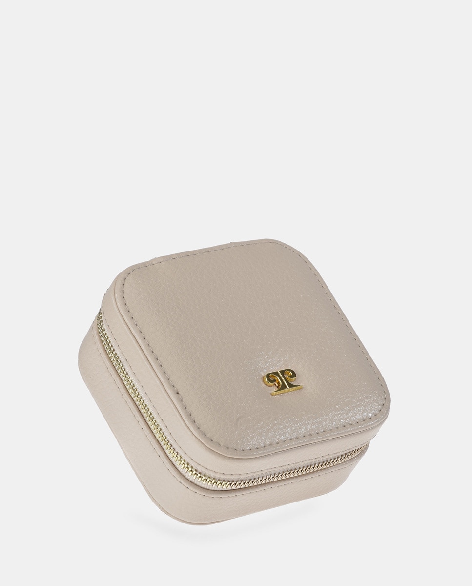 Imagen 1 de Joyero mujer cuadrado en piel color ocean - Pierre Cardin - Beige Beige