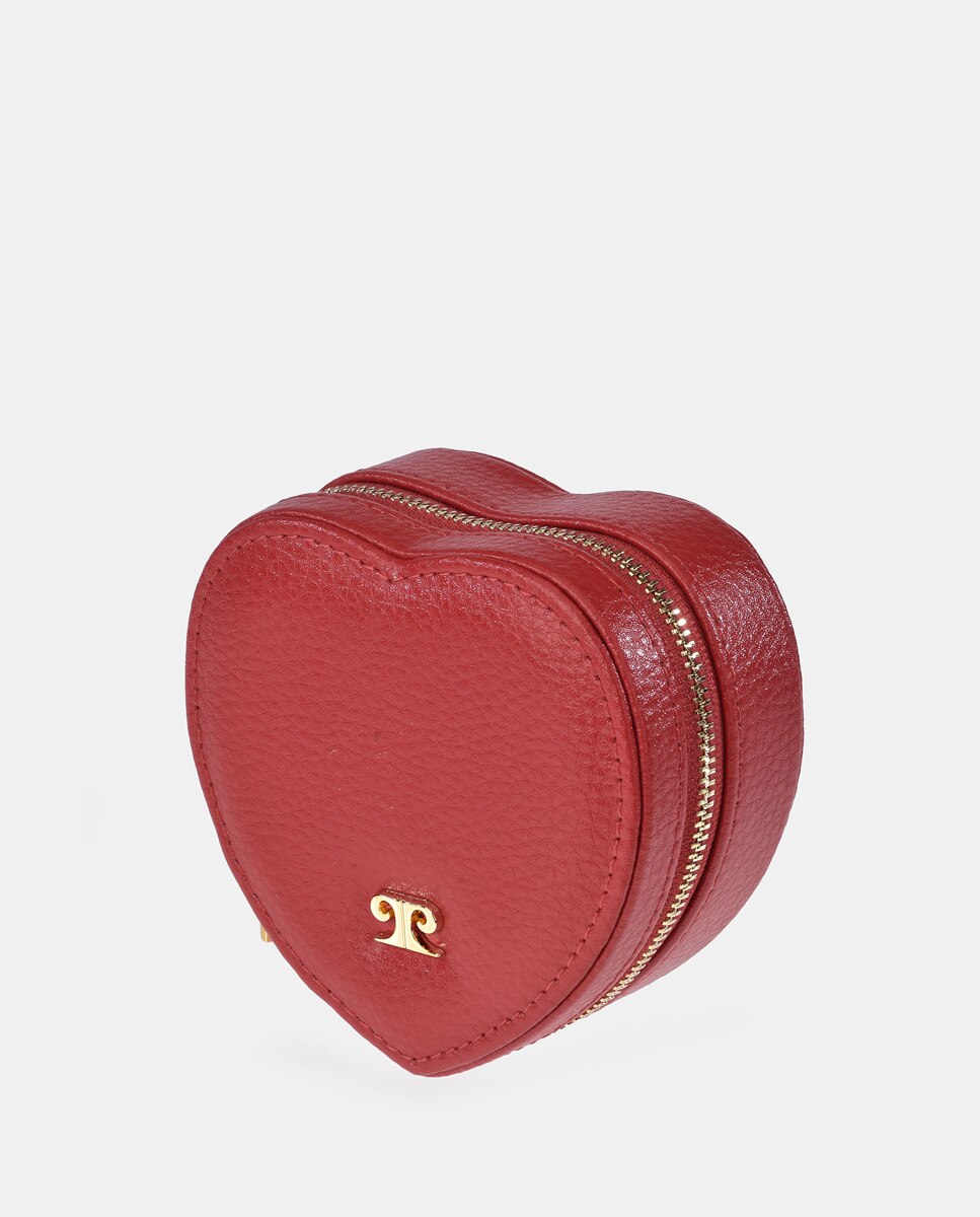 Imagen 2 de Joyero mujer con forma de corazón en piel color ocean - Pierre Cardin - Rojo Rojo