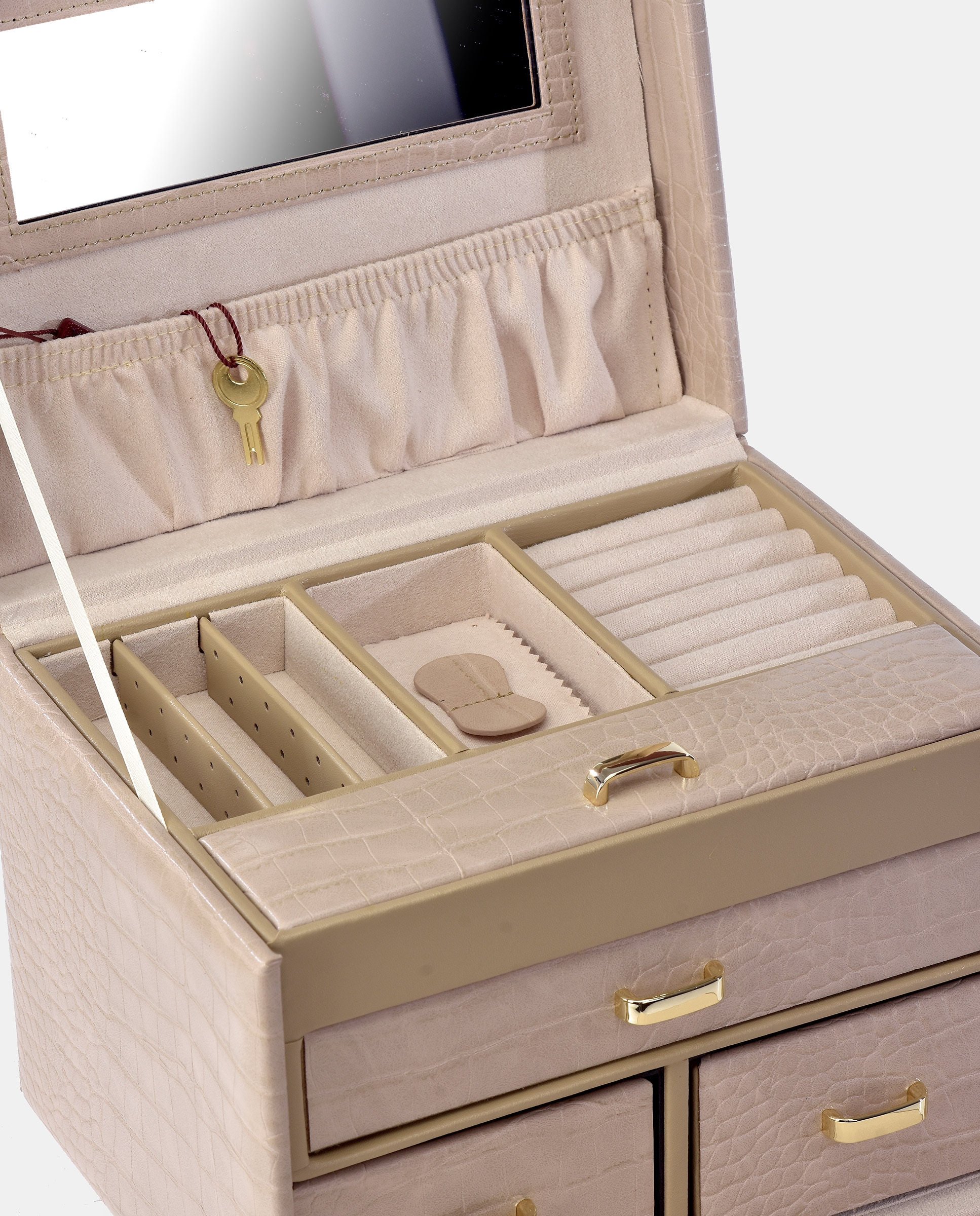 Imagen 3 de Joyero con cajonera y grabado coco - Pierre Cardin - Blanco Blanco