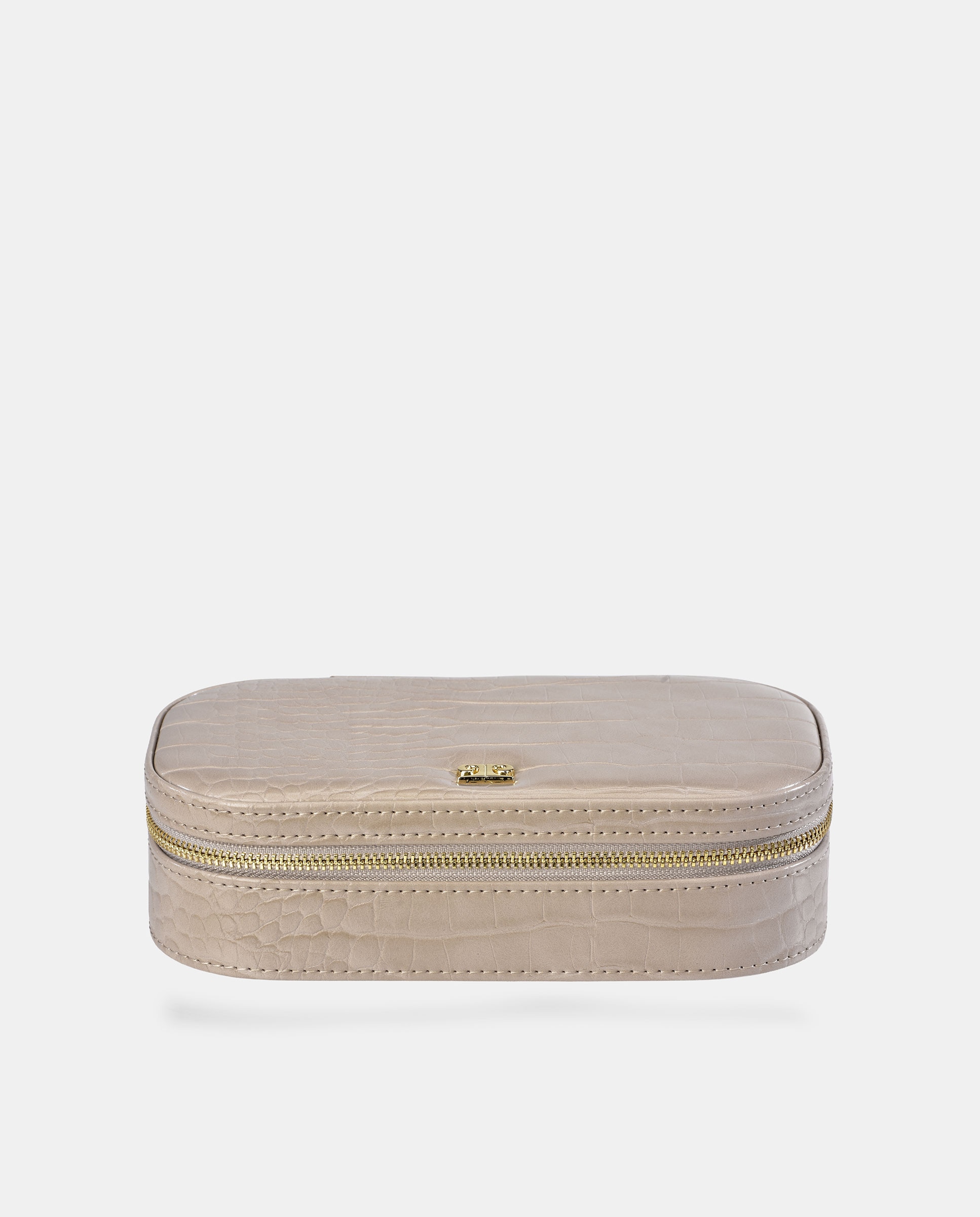 Joyero de viaje Pierre Cardin con cremallera en P.U. - Beige Beige-1