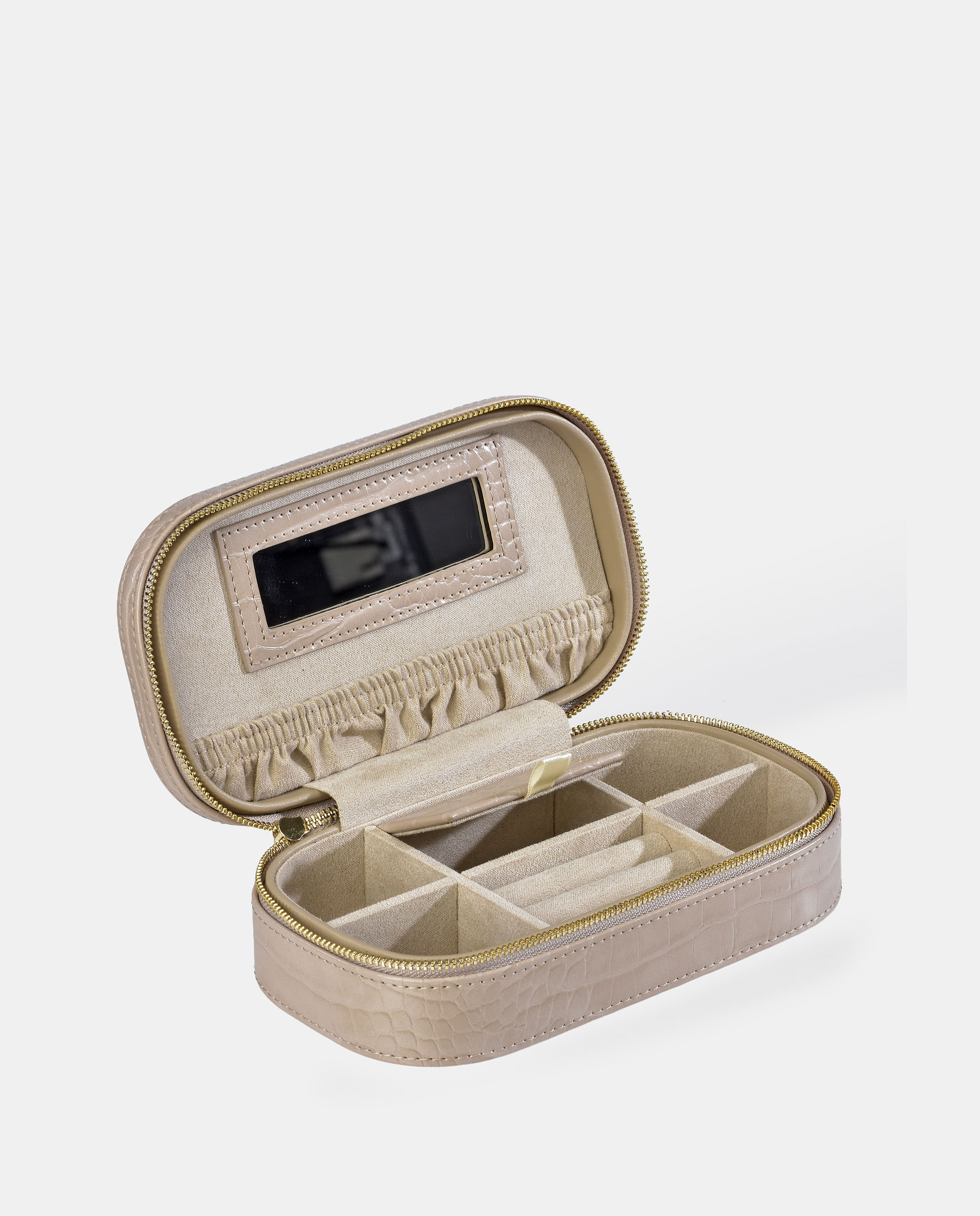 Joyero de viaje Pierre Cardin con cremallera en P.U. - Beige Beige-3