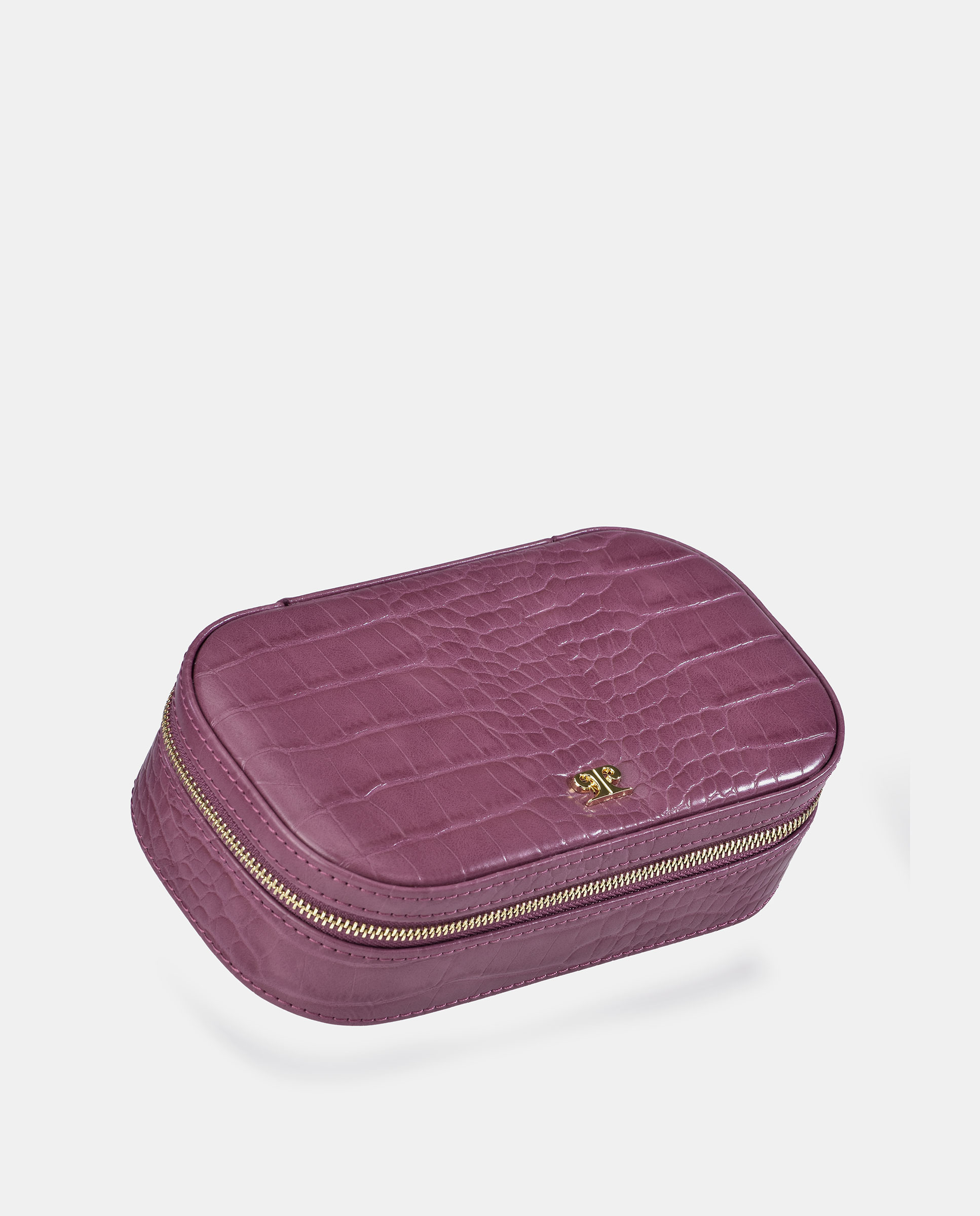 Joyero de viaje Pierre Cardin con cremallera en P.U. - Berenjena Berenjena-2