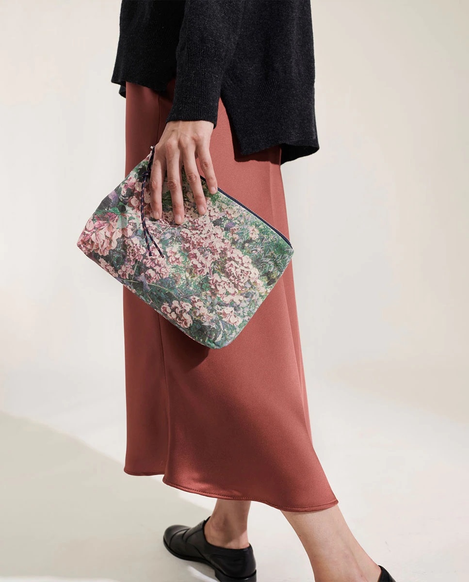 Mala Pouch Dalmatia com Estampado, Fecho de Correr e em Algodão - Multicolor Multicolor-3