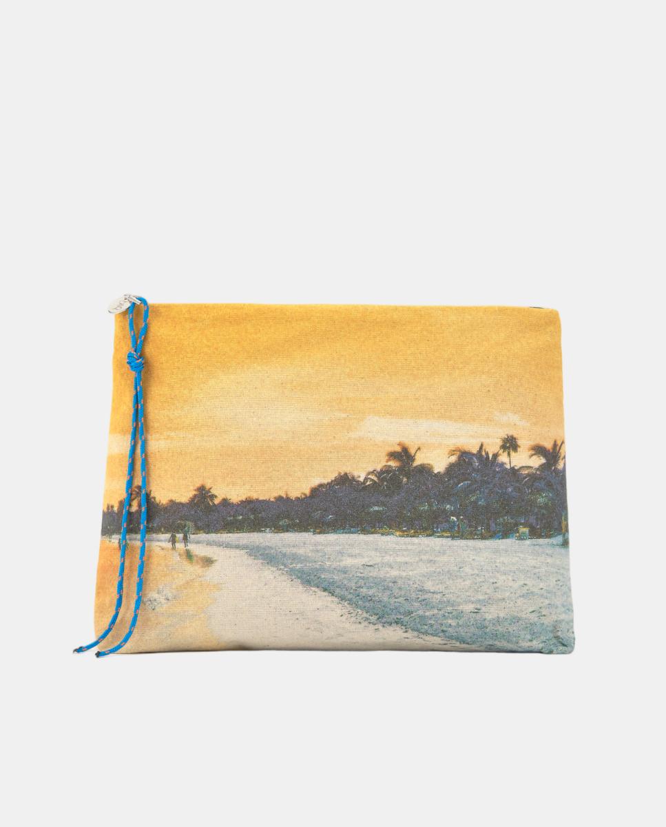 Imagem 0 de Mala Pouch com Fecho de Correr e em Algodão - Multicolor