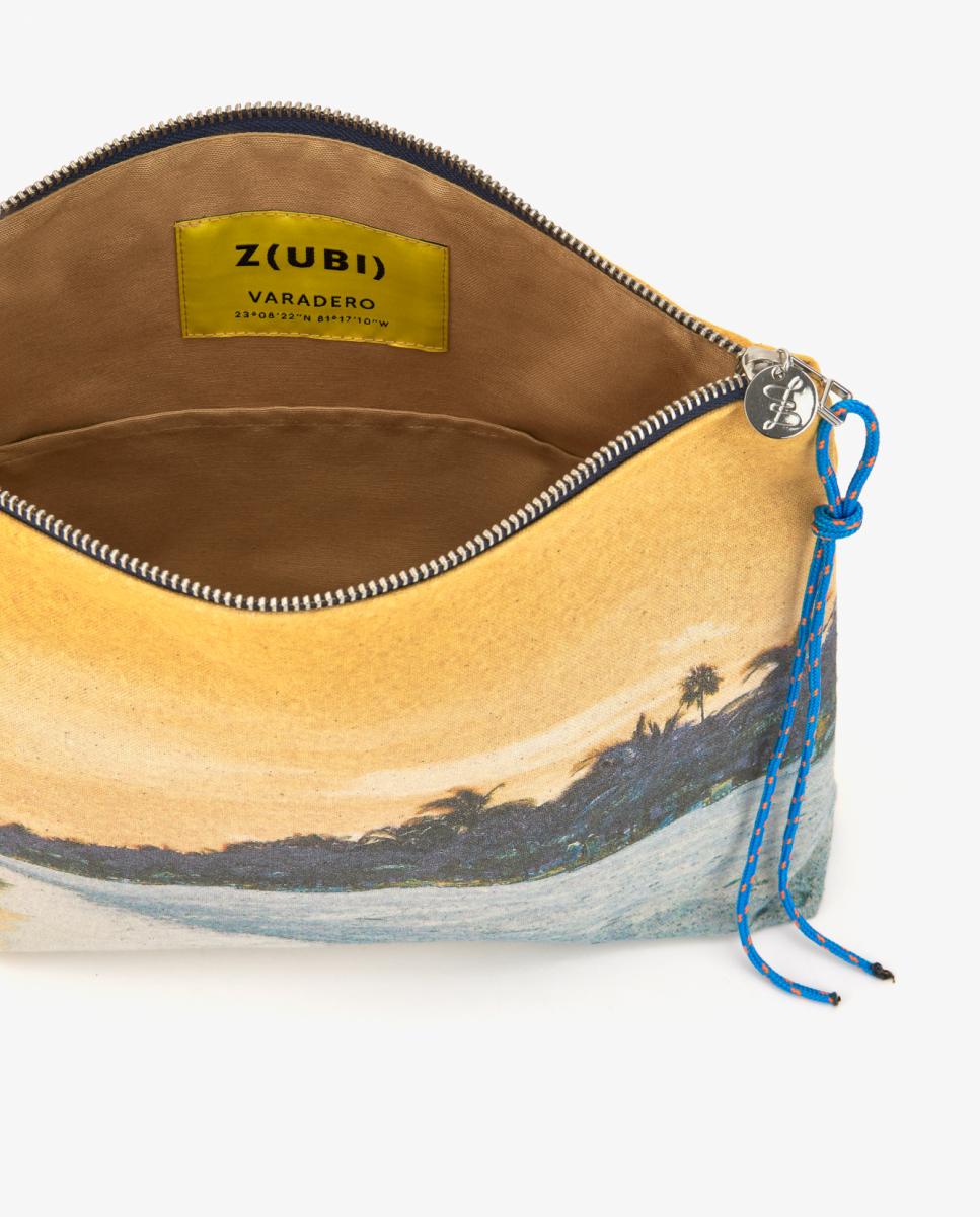 Mala Pouch com Fecho de Correr e em Algodão - Multicolor Multicolor-2