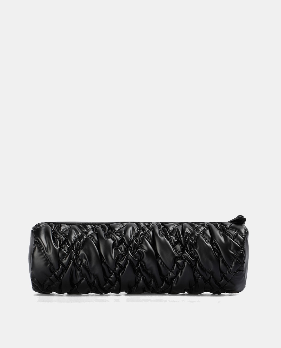 Nécessaire de Nylon Acolchoado Preto-1