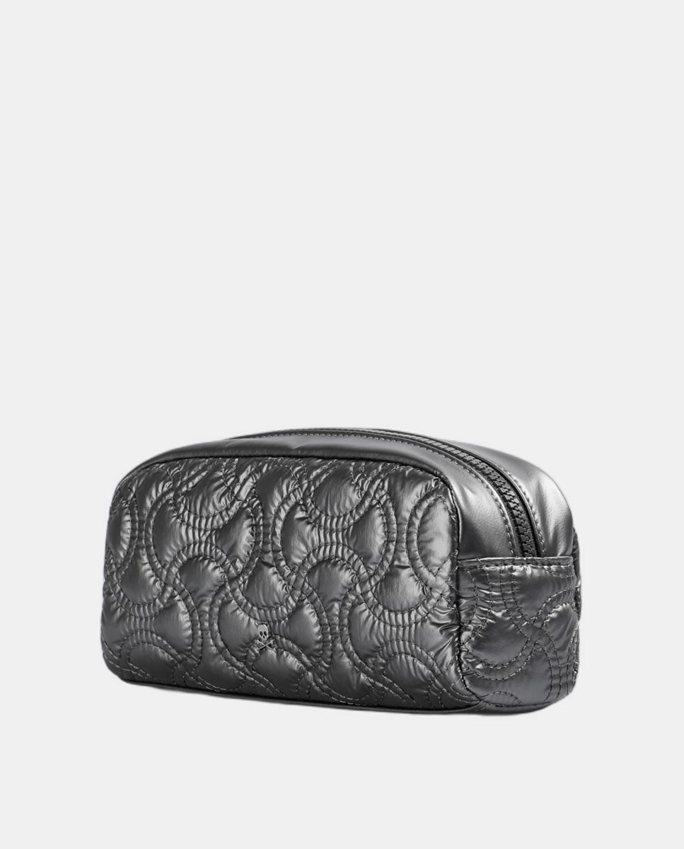 Nécessaire de Nylon Acolchoado Prata-4