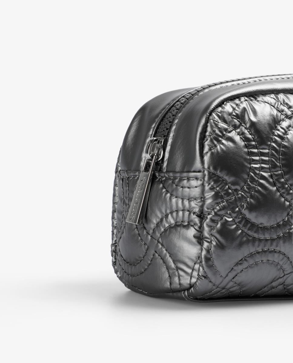 Nécessaire de Nylon Acolchoado Prata-6
