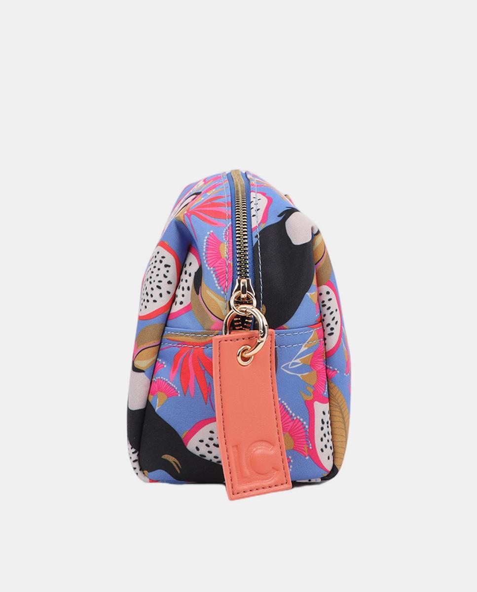 Nécessaire de Nylon Estampado - Multicolor Azul-claro-2
