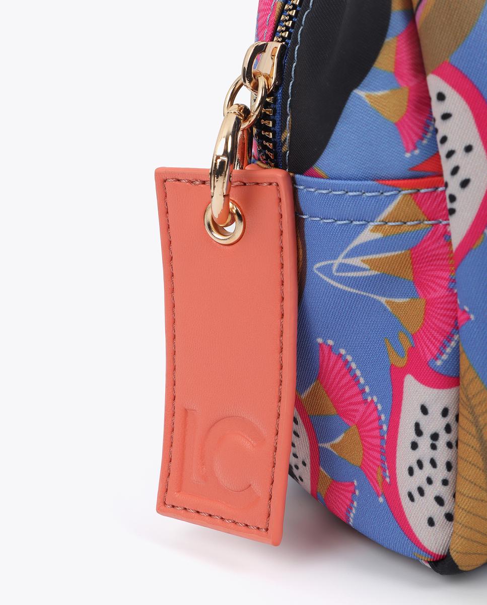 Nécessaire de Nylon Estampado - Multicolor Azul-claro-5
