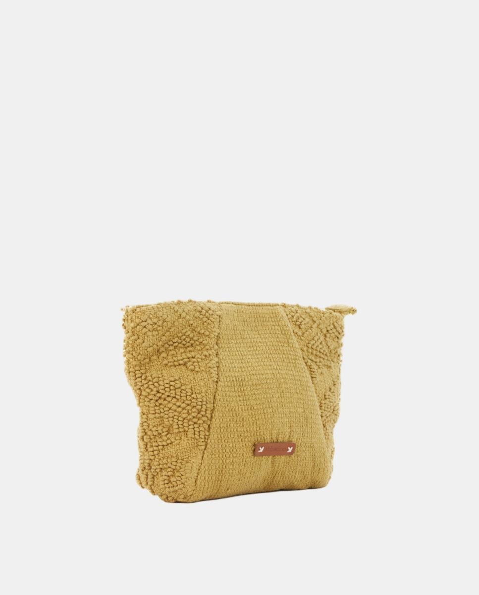 Nécessaire de Praia de Algodão Bordado Amarelo-2