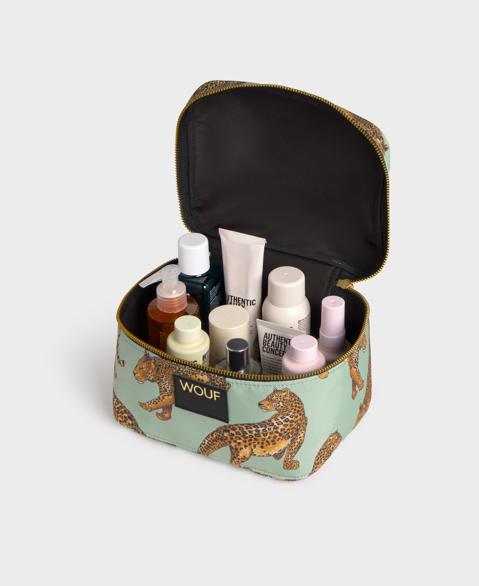 Nécessaire Vanity Emerald Leopard Verde-3
