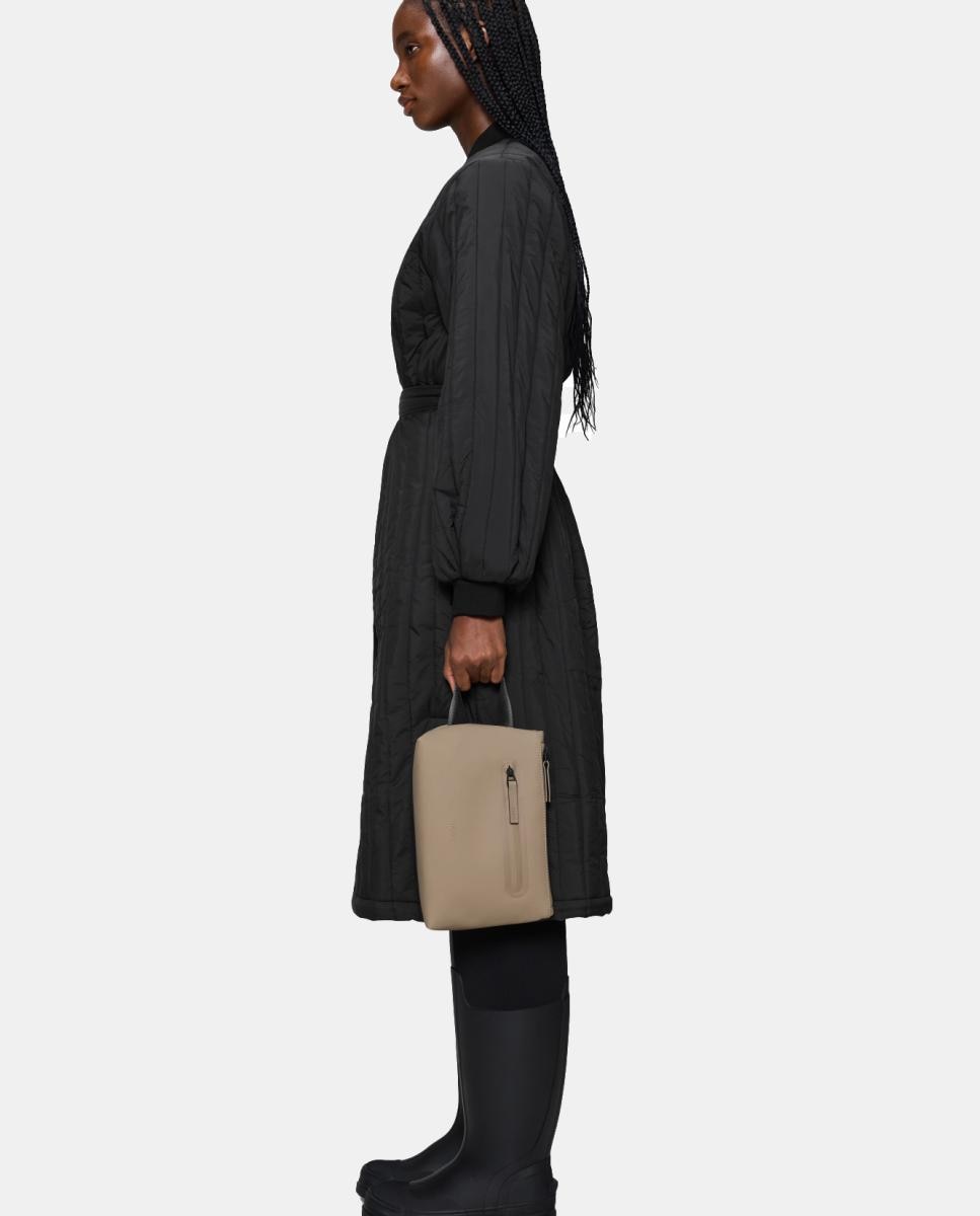 Nécessaire Impermeável com Fecho de Correr Bege-3