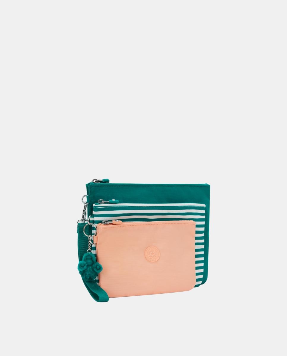 Pack de Três Nécessaires Multiusos com Fecho de Correr, Modelo Iaka L Verde-4