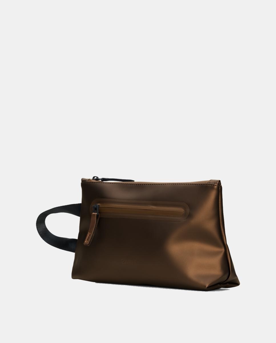 Imagen 2 de Neceser cosmetic zip resistente al agua - Rains - Marrón oscuro Marrón oscuro
