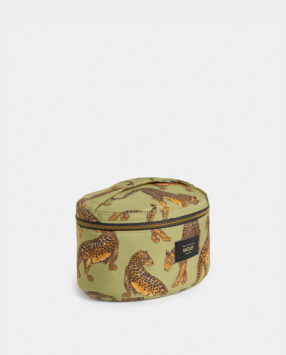 Avo Leopard Vanity Bag Verde-militar-2