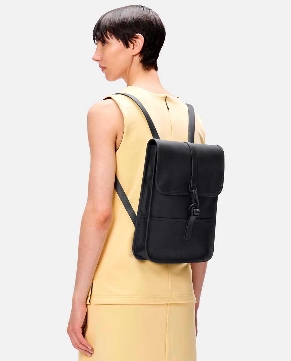 Mochila Pequena Micro Resistente à Água - Preto Preto-2