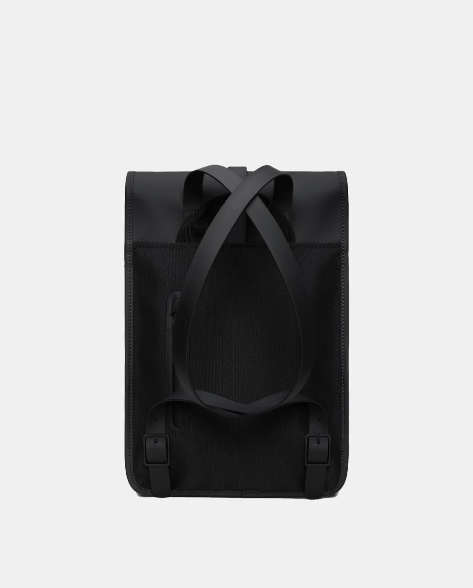 Mochila Média Mini Resistente à Água - Preto Mate Preto-3