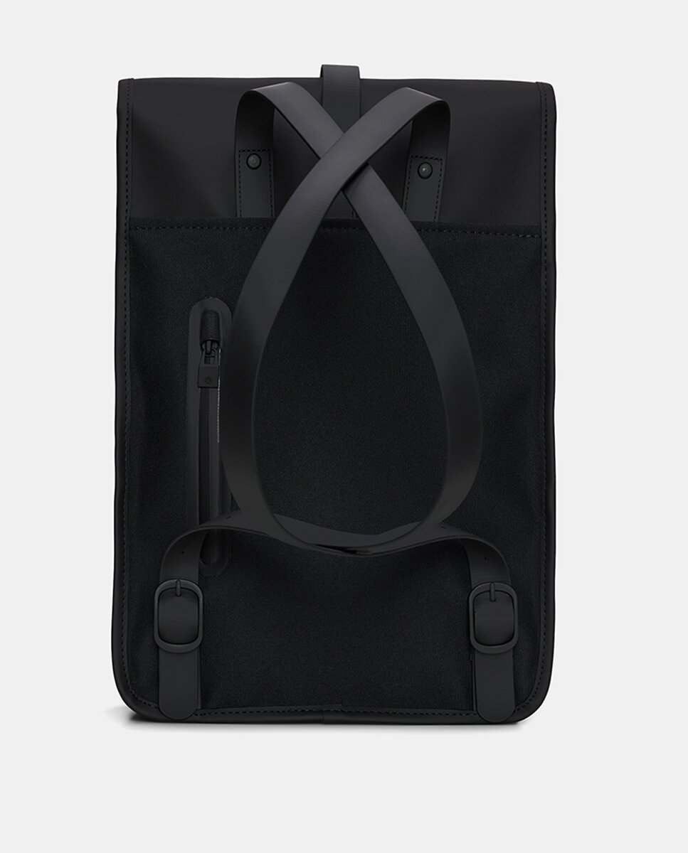 Mochila Média Mini Resistente à Água - Preto Mate Preto-2