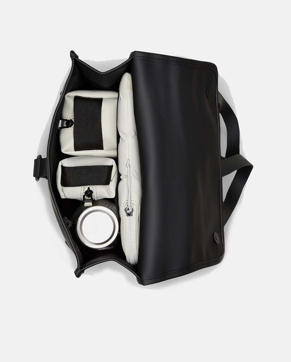 Mochila Média Mini Resistente à Água - Preto Mate Preto-3