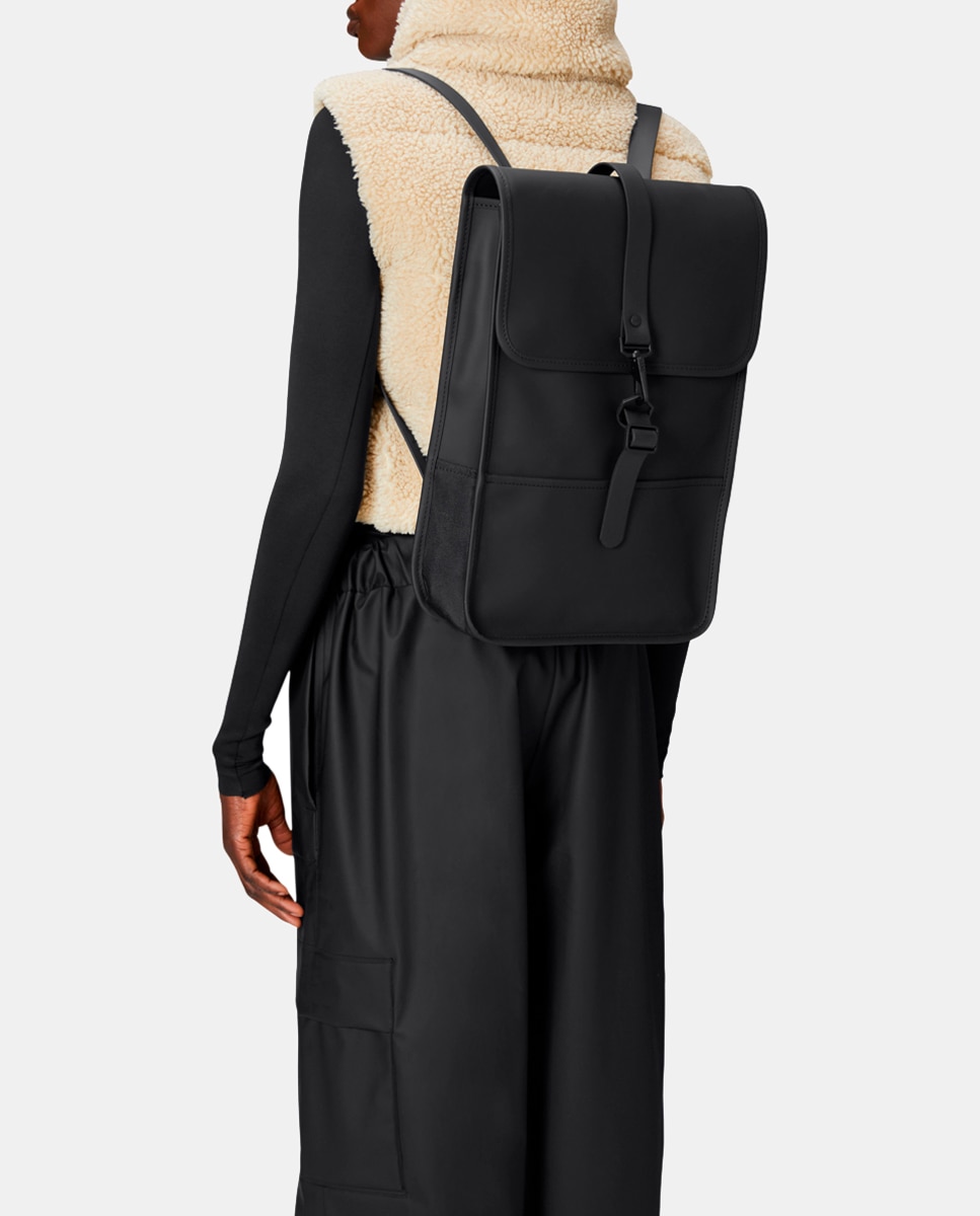 Mochila Média Mini Resistente à Água - Preto Mate Preto-7