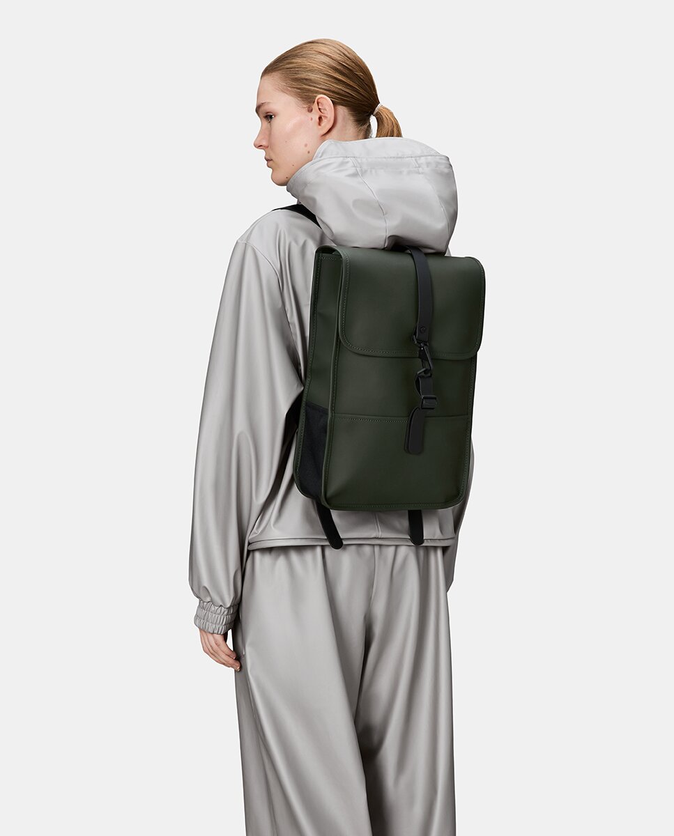 Mochila Média Mini Resistente à Água - Rosa Mate Verde-militar-3