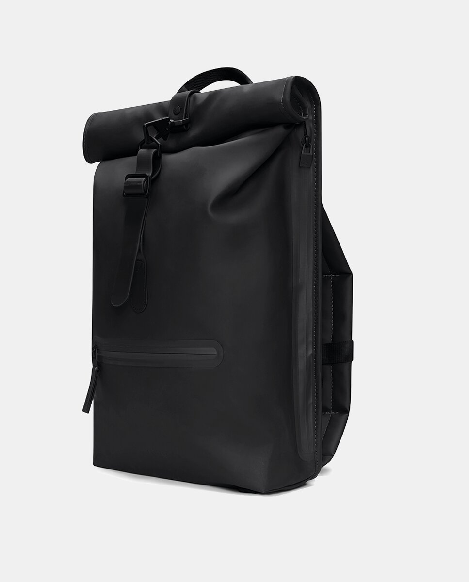 Mochila Grande Rolltop Rucksack Resistente à Água - Preto Preto-4