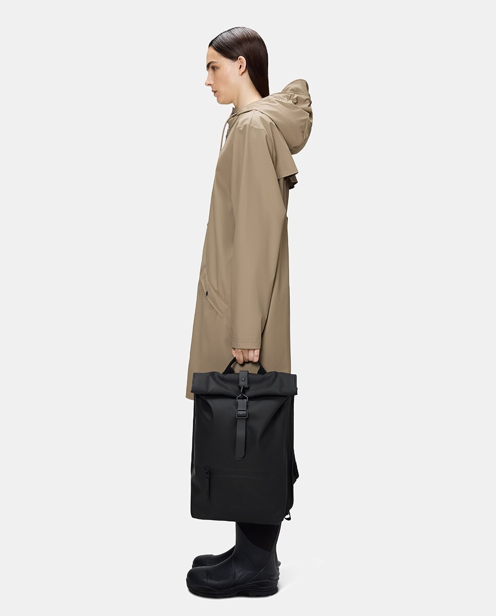 Mochila Grande Rolltop Rucksack Resistente à Água - Preto Preto-6